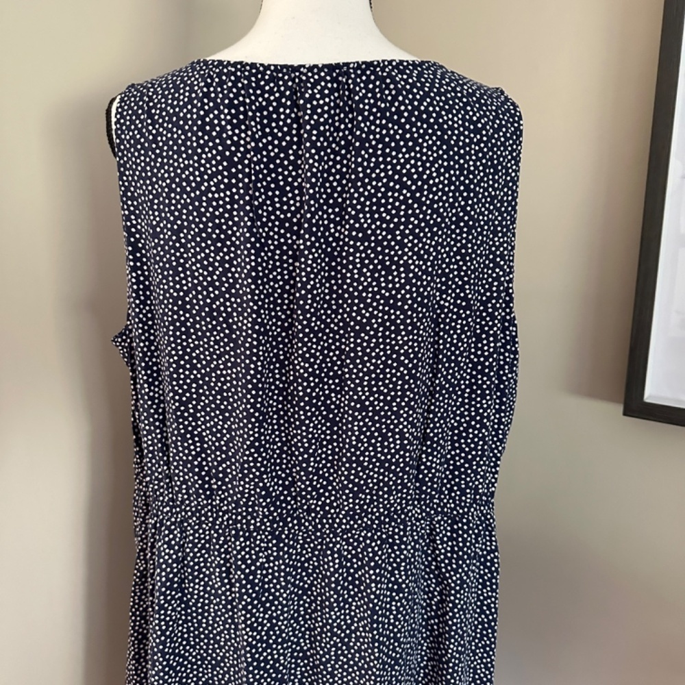 *OLD NAVY* Blue x White Polka Dot Sleeveless Dress Size XL - Picture 5 of 7